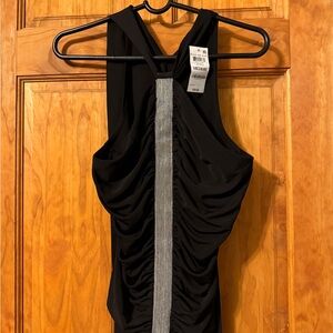 INC International Concepts Black Dress with Silver Detail